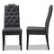 Baxton Studio Dylin Charcoal Upholstered Button Tufted Wood Dining Chair, PK2 155-9113 - alternate 5